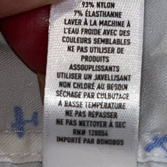 BONOBOS Airplane Print Nylon & Spandex Long Sleeve Button Shirt EUC  XL SLIM FIT - Picture 12 of 13